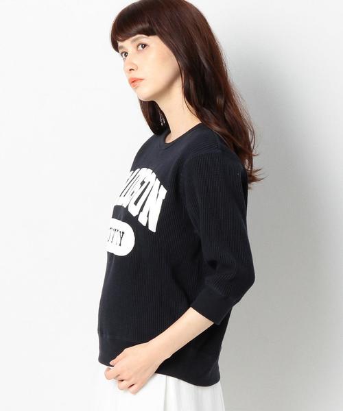 Another Edition(アナザーエディション)の「GOOD ROCK SPEEDロゴクルーネックロングスリーブ/BCgood/s LOGO CN LSL◆(Tシャツ/カットソー・レディース・ナチュラル/ネイビー・フリ-)」の10枚目の写真