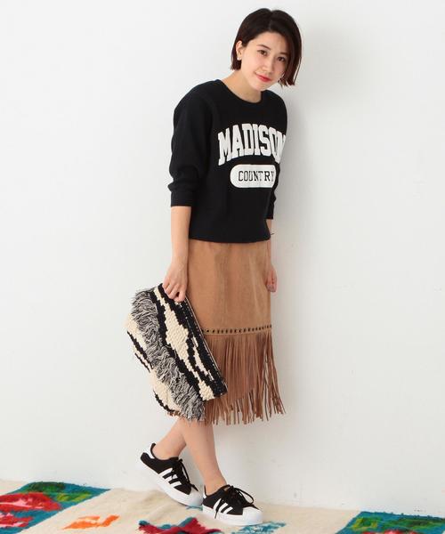 Another Edition(アナザーエディション)の「GOOD ROCK SPEEDロゴクルーネックロングスリーブ/BCgood/s LOGO CN LSL◆(Tシャツ/カットソー・レディース・ナチュラル/ネイビー・フリ-)」の6枚目の写真