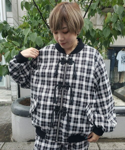 Candy Stripper（キャンディストリッパー）の「CHINA CHECK MA-1（MA-1・レディース・ブルー/ブラック/レッド・2）」の8枚目の写真