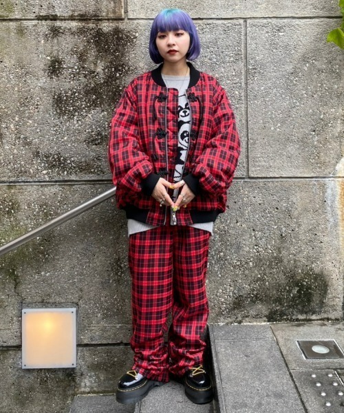 Candy Stripper（キャンディストリッパー）の「CHINA CHECK MA-1（MA-1・レディース・ブルー/ブラック/レッド・2）」の12枚目の写真