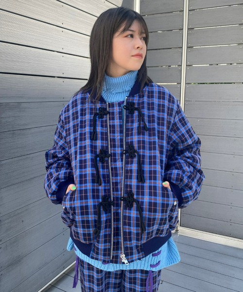 Candy Stripper（キャンディストリッパー）の「CHINA CHECK MA-1（MA-1・レディース・ブルー/ブラック/レッド・2）」の14枚目の写真