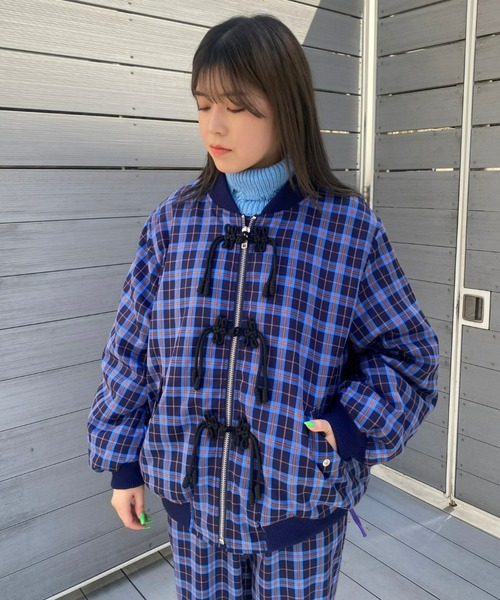 Candy Stripper（キャンディストリッパー）の「CHINA CHECK MA-1（MA-1・レディース・ブルー/ブラック/レッド・2）」の15枚目の写真