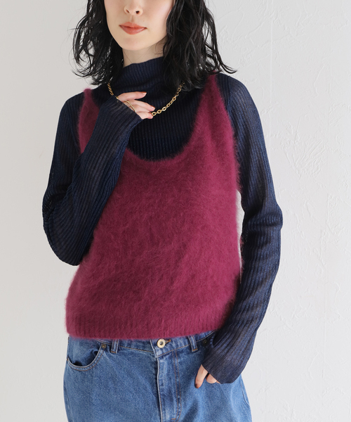 IENA LA BOUCLE ファーニットキャミソール（ニット/セーター）｜IENA