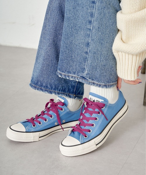 CONVERSE（コンバース）の「【CONVERSE/コンバース】ALL STAR BURNTCOLORS OX（スニーカー・レディース・ブルー/ピンク・23.5cm/24cm/24.5cm）」の2枚目の写真