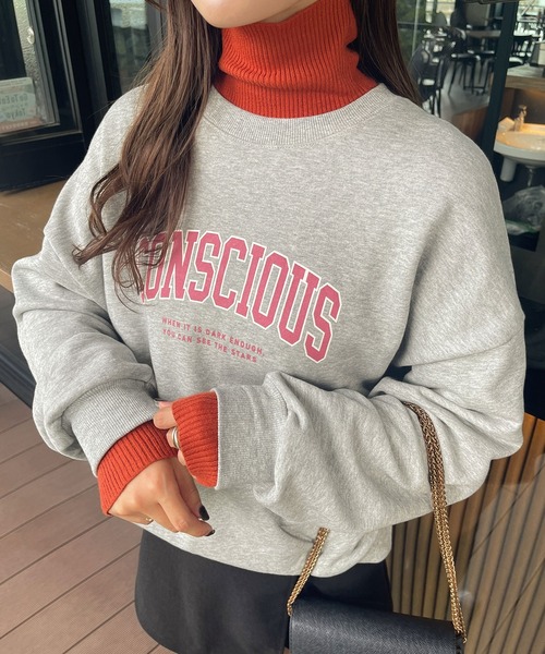 Ambre Ciel(アンブルシエル)の「タートルネックリブニット/WEB/EC限定商品(ニット/セーター・レディース・グリーン/グレー/オレンジ系その他/ブラック/アイボリー・FREE)」の5枚目の写真