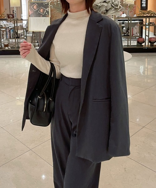 Ambre Ciel(アンブルシエル)の「タートルネックリブニット/WEB/EC限定商品(ニット/セーター・レディース・グリーン/グレー/オレンジ系その他/ブラック/アイボリー・FREE)」の14枚目の写真