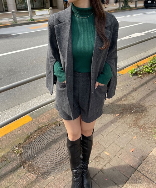 Ambre Ciel(アンブルシエル)の「タートルネックリブニット/WEB/EC限定商品(ニット/セーター・レディース・グリーン/グレー/オレンジ系その他/ブラック/アイボリー・FREE)」の8枚目の写真