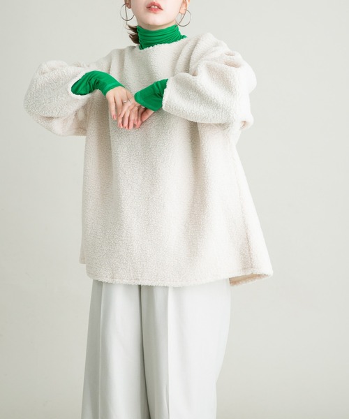 KBF（ケイビーエフ）の「前後2WAYボアトップス（その他トップス・レディース・アイボリー/ブラック/チャコールグレー・ONE）」の19枚目の写真