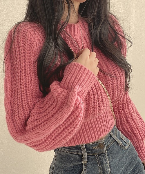 セール】ローゲージクロップドニット（ニット/セーター）｜Girly Doll