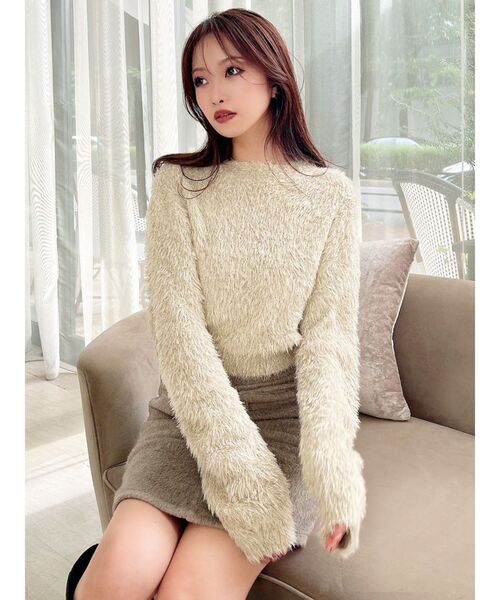 RESEXXY（リゼクシー）の「バナナスリーブラメニット（ニット/セーター・レディース・ピンク/ブルー/ベージュ・FREE）」の15枚目の写真