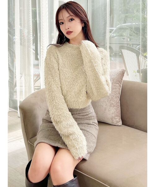 RESEXXY（リゼクシー）の「バナナスリーブラメニット（ニット/セーター・レディース・ピンク/ブルー/ベージュ・FREE）」の16枚目の写真