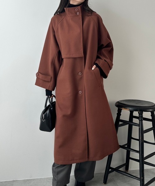 【セール】WEGO/スタンドカラーロングコート（ステンカラーコート）｜WEGO（ウィゴー）