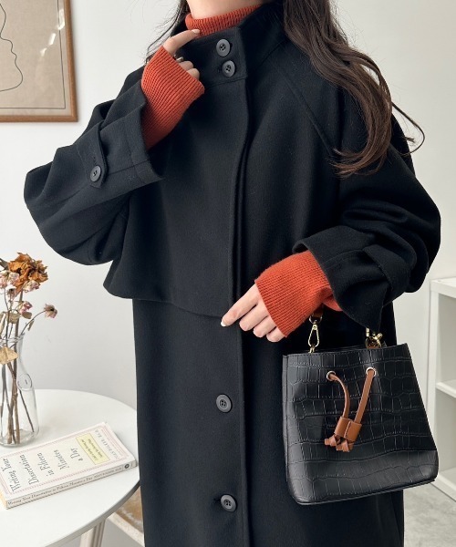 【セール】WEGO/スタンドカラーロングコート（ステンカラーコート）｜WEGO（ウィゴー）