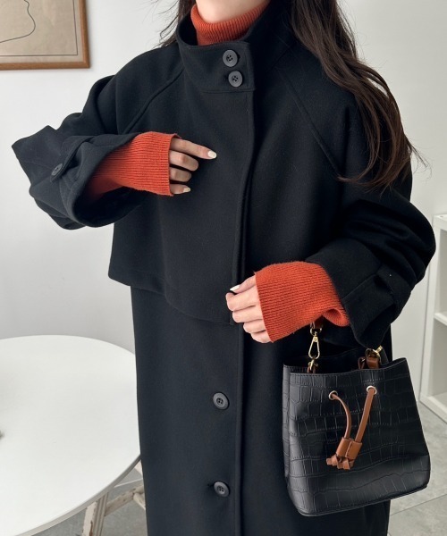 【セール】WEGO/スタンドカラーロングコート（ステンカラーコート）｜WEGO（ウィゴー）
