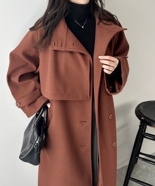 【セール】WEGO/スタンドカラーロングコート（ステンカラーコート）｜WEGO（ウィゴー）