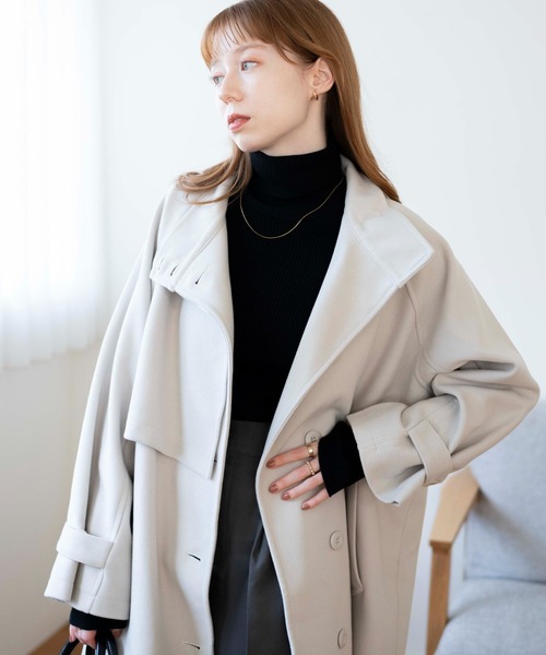 【セール】WEGO/スタンドカラーロングコート（ステンカラーコート）｜WEGO（ウィゴー）