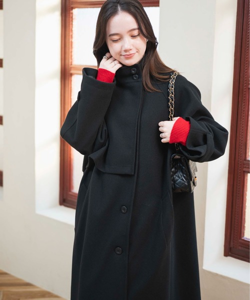 【セール】WEGO/スタンドカラーロングコート（ステンカラーコート）｜WEGO（ウィゴー）