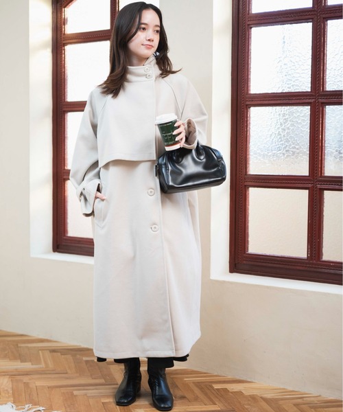 【セール】WEGO/スタンドカラーロングコート（ステンカラーコート）｜WEGO（ウィゴー）