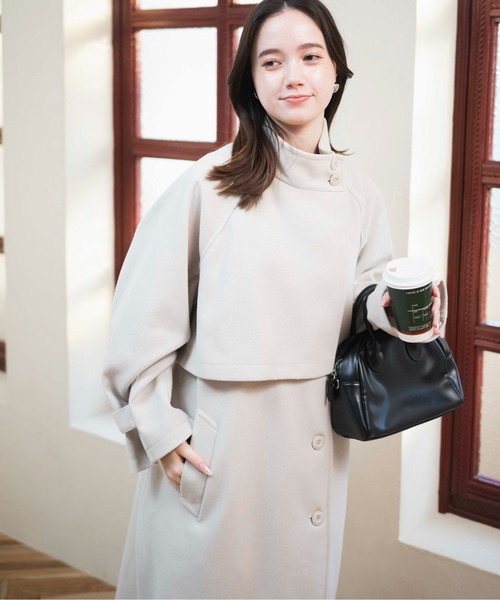 【セール】WEGO/スタンドカラーロングコート（ステンカラーコート）｜WEGO（ウィゴー）