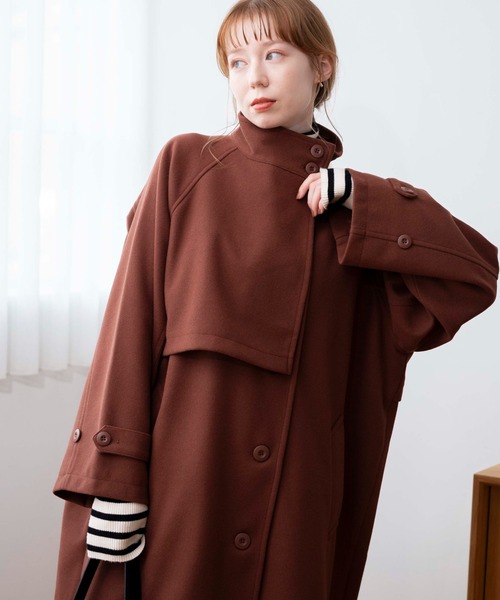 【セール】WEGO/スタンドカラーロングコート（ステンカラーコート）｜WEGO（ウィゴー）