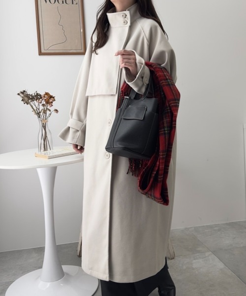 【セール】WEGO/スタンドカラーロングコート（ステンカラーコート）｜WEGO（ウィゴー）