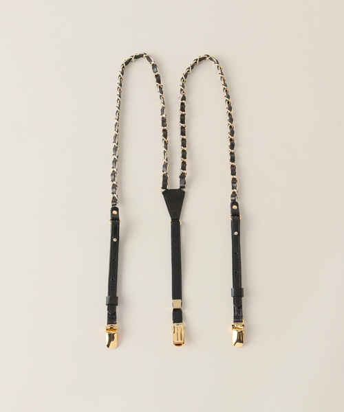 新品　未使用品　SLOBE IENAチェーンサスペンダー　黒 セール】SLOBE IENA チェーンサスペンダー（その他小物）｜SLOBE
