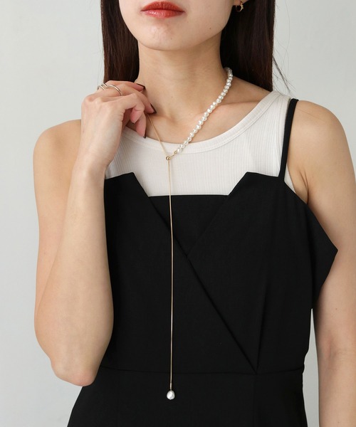 CLEIO(クレイオ)の「【cheriella】アシンメトリー淡水パール風スライドネックレス(ネックレス・レディース・シルバー/ゴールド・FREE)」の17枚目の写真