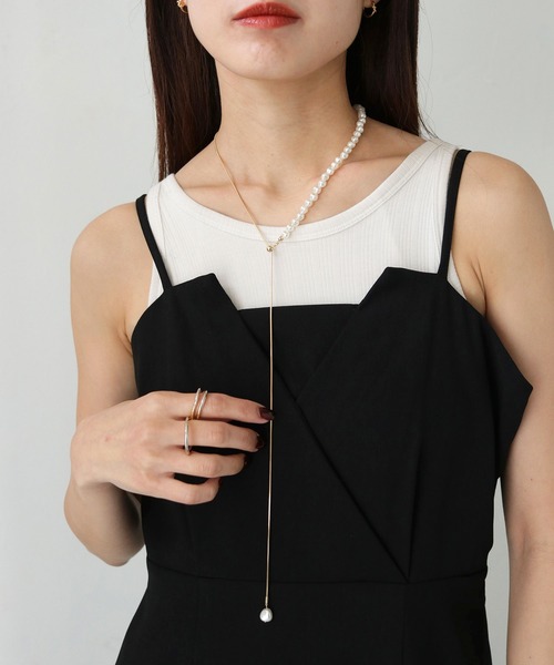 CLEIO(クレイオ)の「【cheriella】アシンメトリー淡水パール風スライドネックレス(ネックレス・レディース・シルバー/ゴールド・FREE)」の18枚目の写真