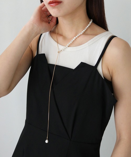 CLEIO(クレイオ)の「【cheriella】アシンメトリー淡水パール風スライドネックレス(ネックレス・レディース・シルバー/ゴールド・FREE)」の19枚目の写真