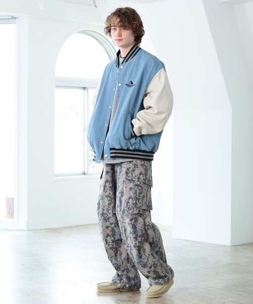   Jeans スタジャン グレー/ホワイト BEAMS HEART（ビームスハート）の「BEAMS HEART / デニム コンビ