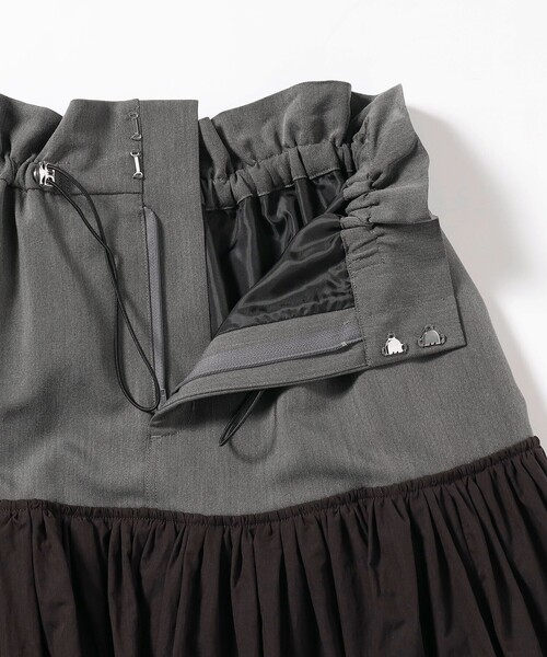 Ray BEAMS（レイビームス）の「RBS / 配色 ギャザー スカート（スカート・レディース・オリーブ/ブラック・0/1）」の12枚目の写真