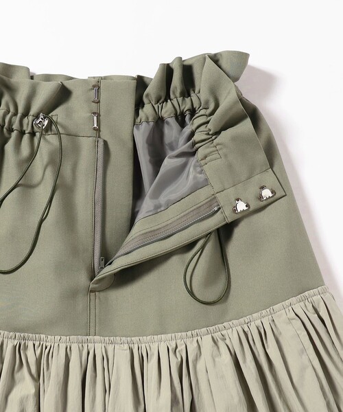 Ray BEAMS（レイビームス）の「RBS / 配色 ギャザー スカート（スカート・レディース・オリーブ/ブラック・0/1）」の16枚目の写真