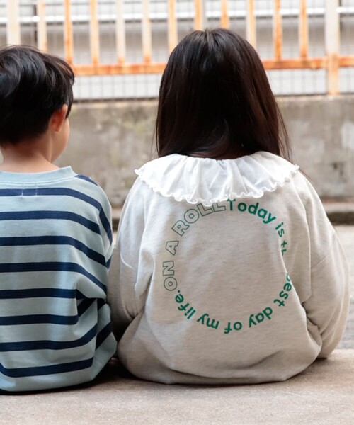 DRC branshes（ディーアールシーブランシェス）の「【WEB限定/DRC/やわらか薄手裏毛】アソートグラフィックトレーナー（スウェット・キッズ・ブラウン/その他4/その他1/カラフル/キャメル/その他3/グリーン/ラベンダー/ネイビー/ブラック/チャコールグレー/その他2/オレンジ/オフホワイト/その他7・90/140/130/100/110/160/120/150）」の15枚目の写真