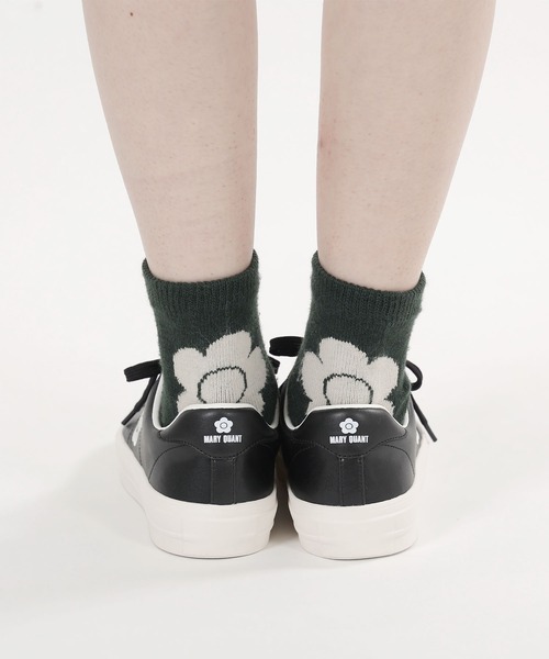 美品　MARY QUANT　アイコンデイジーバイカラースニーカー 　白　L MARY QUANT（マリークワント）の「アイコンデイジーバイカラー