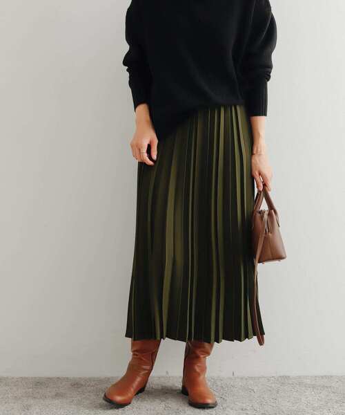 URBAN RESEARCH DOORS（アーバンリサーチドアーズ）の「プリーツロングスカート（スカート・レディース・ブラック/カーキ/グレー系その他・MEDIUM）」の7枚目の写真