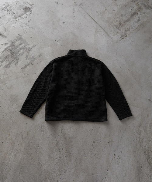 CLEL】Watermark Knitting Loose Mesh Drivers Knit/透かし編み