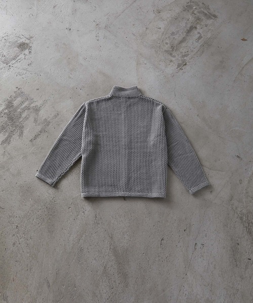 CLEL】Watermark Knitting Loose Mesh Drivers Knit/透かし編み