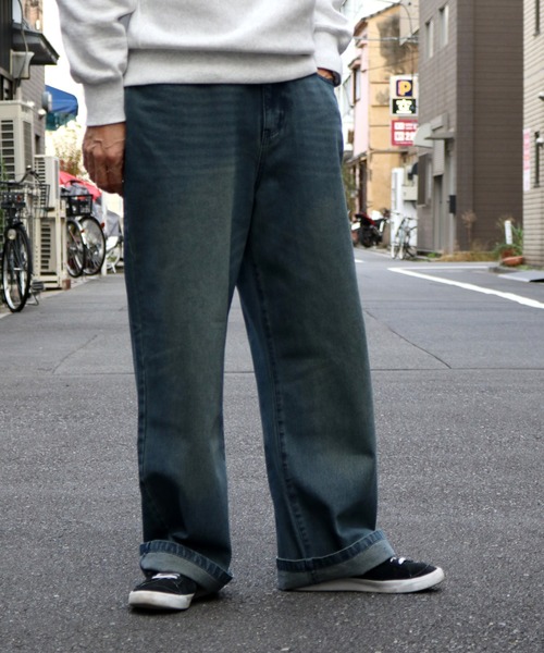 Starting Over(スターティングオーバー)の「12oz DENIM OVER-DIE BAGGY PANTS/オーバーダイ ヴィンテージライク デニムバギーパンツ(デニムパンツ・メンズ・ブルー系その他/ブラック系その他/ブラック/ブルー・L/XL/M)」の5枚目の写真