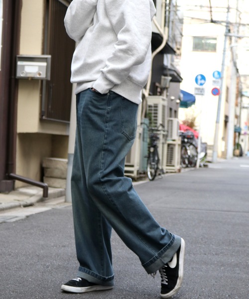 Starting Over(スターティングオーバー)の「12oz DENIM OVER-DIE BAGGY PANTS/オーバーダイ ヴィンテージライク デニムバギーパンツ(デニムパンツ・メンズ・ブルー系その他/ブラック系その他/ブラック/ブルー・L/XL/M)」の8枚目の写真