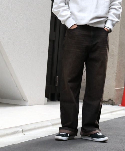 Starting Over(スターティングオーバー)の「12oz DENIM OVER-DIE BAGGY PANTS/オーバーダイ ヴィンテージライク デニムバギーパンツ(デニムパンツ・メンズ・ブルー系その他/ブラック系その他/ブラック/ブルー・L/XL/M)」の10枚目の写真