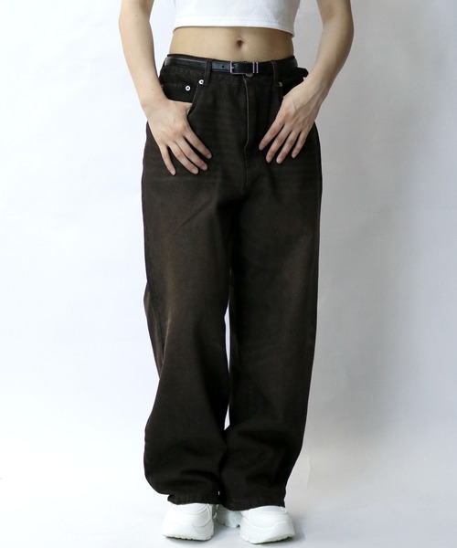 上品な セール】12oz DENIM PANTS/オーバーダイ BAGGY OVER-DIE パンツ