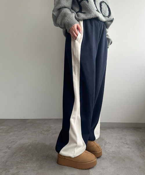 apres jour mignon(アプレジュールミニョン)の「切り替えスウェットパンツ【ZOZOTOWN限定アイテム】(その他パンツ・レディース・ボルドー/カーキ/ネイビー・X-LARGE/MEDIUM/SMALL)」の3枚目の写真