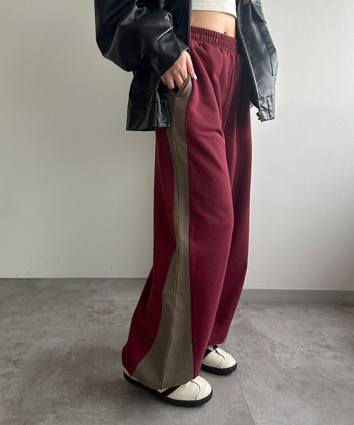 apres jour mignon(アプレジュールミニョン)の「切り替えスウェットパンツ【ZOZOTOWN限定アイテム】(その他パンツ・レディース・ボルドー/カーキ/ネイビー・X-LARGE/MEDIUM/SMALL)」の1枚目の写真