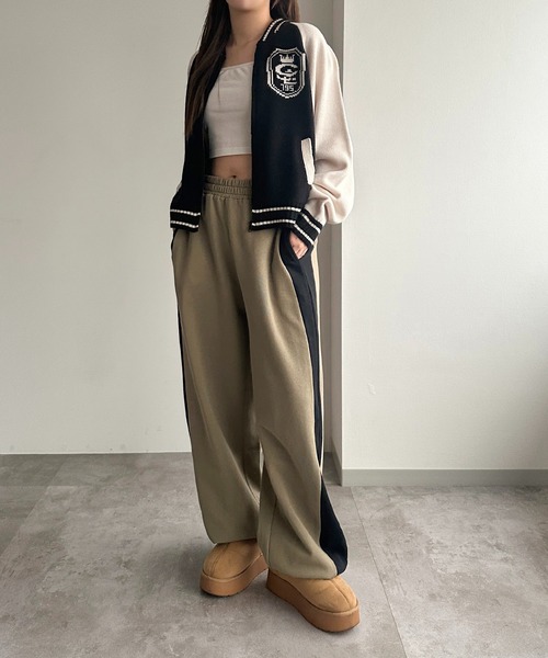 apres jour mignon(アプレジュールミニョン)の「切り替えスウェットパンツ【ZOZOTOWN限定アイテム】(その他パンツ・レディース・ボルドー/カーキ/ネイビー・X-LARGE/MEDIUM/SMALL)」の9枚目の写真