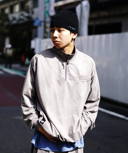 MANASTASH(マナスタッシュ)の「MANASTASH/マナスタッシュ/SPRING LODGE HALF ZIP SWEAT(スウェット・メンズ・その他3/グレー/ブラック・S/L/M/XL)」の7枚目の写真