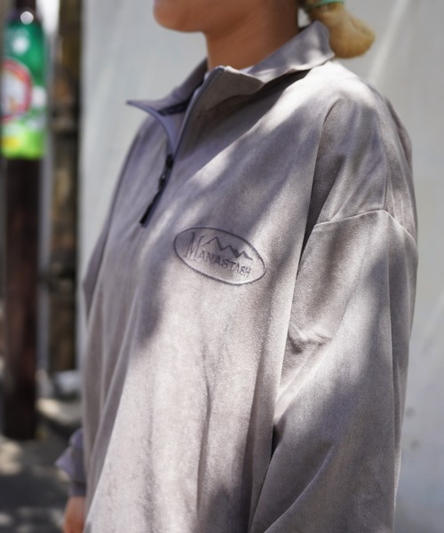 MANASTASH(マナスタッシュ)の「MANASTASH/マナスタッシュ/SPRING LODGE HALF ZIP SWEAT(スウェット・メンズ・その他3/グレー/ブラック・S/L/M/XL)」の14枚目の写真