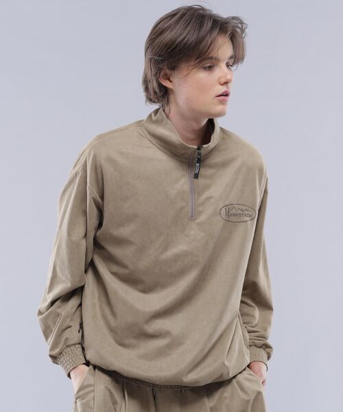 MANASTASH(マナスタッシュ)の「MANASTASH/マナスタッシュ/SPRING LODGE HALF ZIP SWEAT(スウェット・メンズ・その他3/グレー/ブラック・S/L/M/XL)」の11枚目の写真