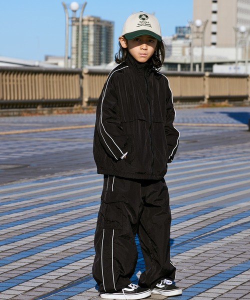 PAIRMANON STREET】ナイロン パイピング スタンドネック ジャケット