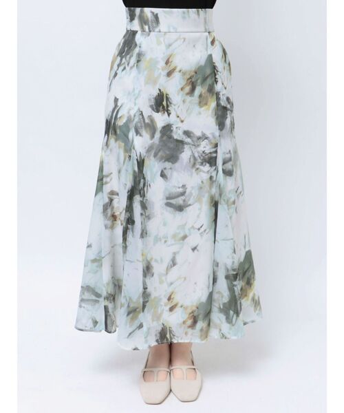 LAGUNAMOON(ラグナムーン)の「ペイント柄ボリュームヘムスカート(スカート・レディース・ライトブルー/カーキ・SMALL/MEDIUM)」の6枚目の写真