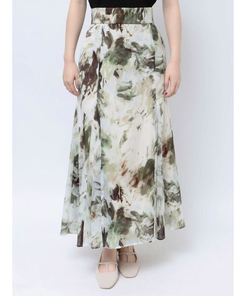 LAGUNAMOON(ラグナムーン)の「ペイント柄ボリュームヘムスカート(スカート・レディース・ライトブルー/カーキ・SMALL/MEDIUM)」の16枚目の写真